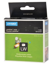 Dymo etiketten LabelWriter 19 x 51 mm, verwijderbaar, wit, 500 etiketten